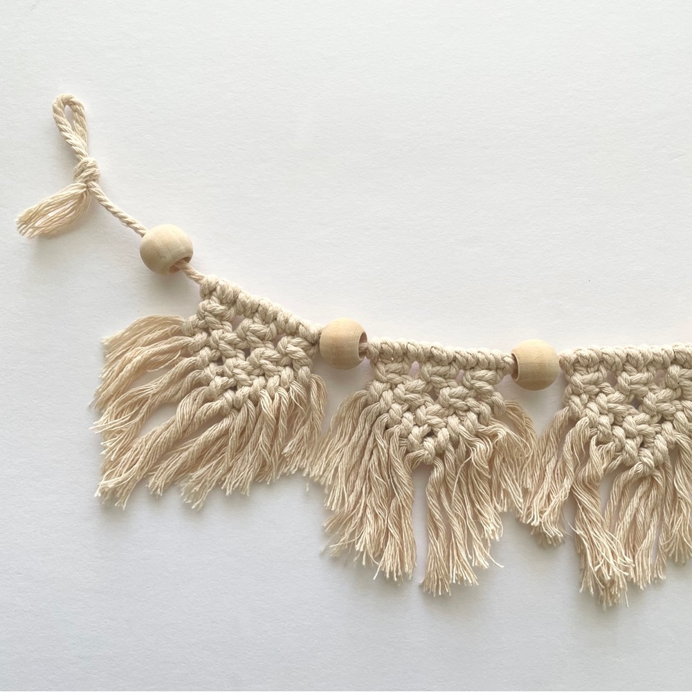 Mini Macrame Bead Garland